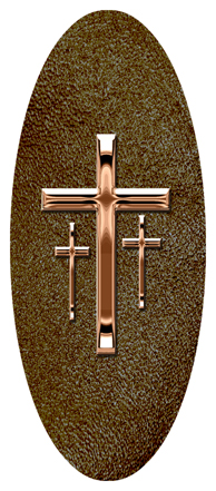 Bronze 3 Crosses Shimmer Brown